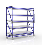 Carrello a ripiani per gabbie con ripiani inclinati larghi 1700 mm, SP17050 - 3
