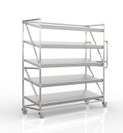Carrello a ripiani per gabbie con ripiani inclinati larghi 1700 mm, SP17050 - 4