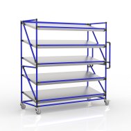 Carrello a ripiani per gabbie con ripiani inclinati larghi 1700 mm, SP17060 - 3