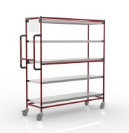 Carrello portacasse con 5 ripiani dritti, SPS15040 - 2