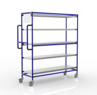 Carrello portacasse con 5 ripiani dritti, SPS15040 - 3