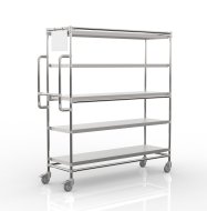 Carrello portacasse con 5 ripiani dritti, SPS15040 - 4