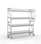 Carrello a ripiani per gabbie con ripiani inclinati di larghezza 1300 mm, SP13030 (4 modelli) - 4
