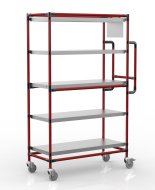 Carrello portacasse con cinque ripiani dritti, SPS10040 (2 modelli) - 2