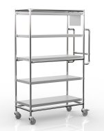 Carrello portacasse con cinque ripiani dritti, SPS10040 (2 modelli) - 4