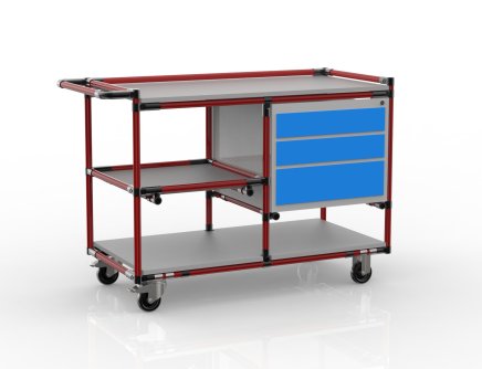 Carrello da officina su misura con sistema tubolare con contenitore 22082105 - 2