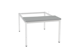 Panca economica con gambe e rettifica P323 W in plastica grigia
