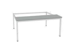Panca economica con gambe e rettifica P333 W in plastica grigia