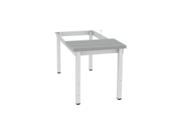 Panca economica con gambe e rettifica P413 W in plastica grigia