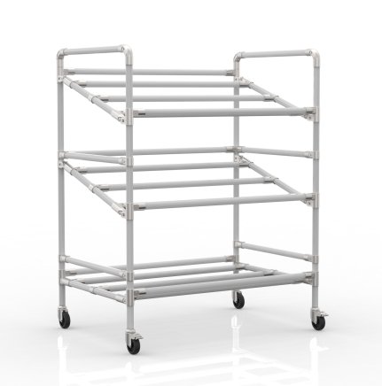 Carrello a ripiani per casse, larghezza 972 mm, 24040230 - 1