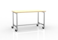 Piano di lavoro mobile realizzato con profili di alluminio, larghezza 1500 mm