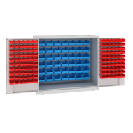 Armadio da officina MSW112/5-11s con cassette in plastica