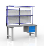Tavolo da officina regolabile in altezza con prolunga 24081903 - 3