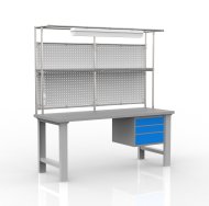 Tavolo da officina regolabile in altezza con prolunga 24081903 - 4