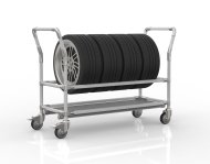 Carrello per pneumatici con ripiano 24082635 - 1