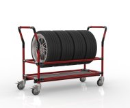 Carrello per pneumatici con ripiano 24082635 - 2