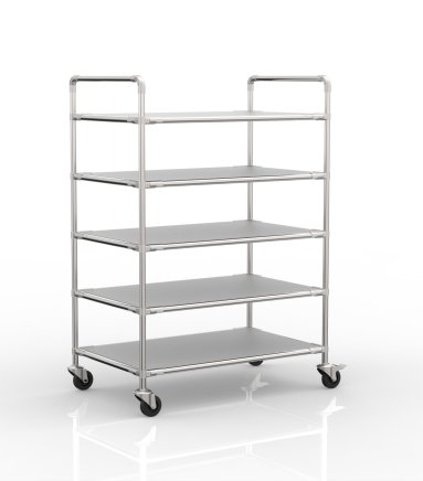 Carrello a ripiani antistatico con cinque ripiani, 24040238 - 1