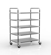 Carrello a ripiani antistatico con cinque ripiani, 24040238 - 2