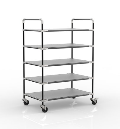 Carrello a ripiani antistatico con cinque ripiani, 24040238 - 2