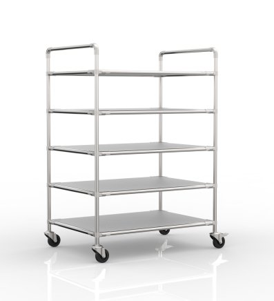 Carrello a ripiani antistatico con cinque ripiani, 24040239 - 1