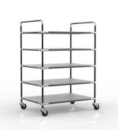 Carrello a ripiani antistatico con cinque ripiani, 24040239 - 2
