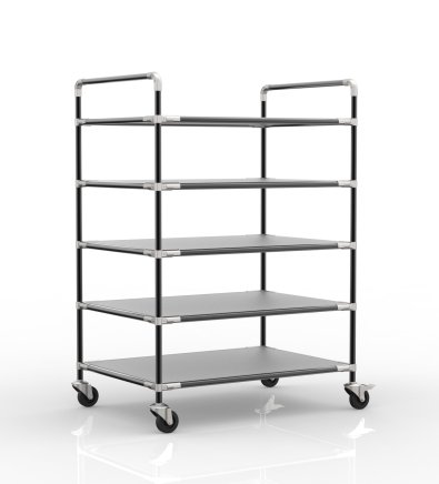 Carrello a ripiani antistatico con cinque ripiani, 24040239 - 2