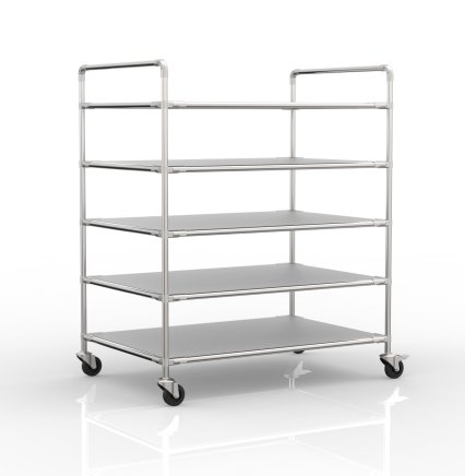 Carrello a ripiani antistatico con cinque ripiani, 24040240 - 1