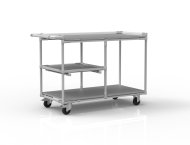 Carrello da officina realizzato con un sistema di tubazioni realizzato su misura