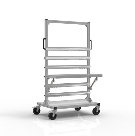 Carrello con ripiano per appendere scatole KLT 24022203 - 1