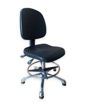 Sedia da officina antistatica ESD con cerchio e piedini E04H - 2