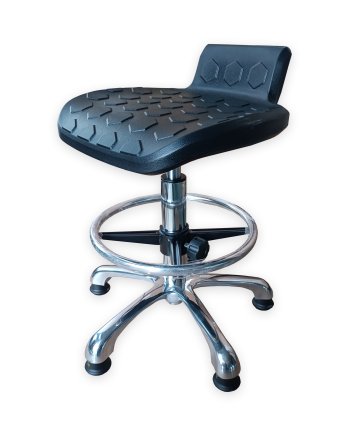 Sgabello da officina ESD antistatico con cerchio e piedini E01H - 1