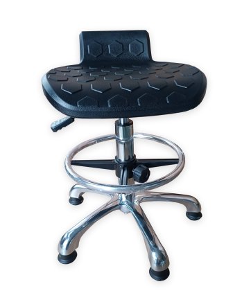 Sgabello da officina ESD antistatico con cerchio e piedini E01H - 3