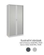 Armadio con tapparella a ripiani 17123 colore antracite/grigio