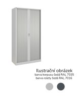 Armadio con tapparella a scaffale 17123 colore grigio/antracite
