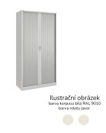 Armadio con tapparella a ripiani 17123 colore bianco/acero
