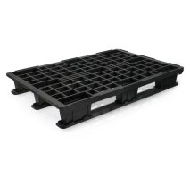 Pallet in plastica leggera con guide H. 140 x L. 800 x P. 1200 mm