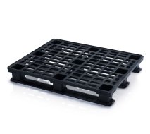 Pallet impilabile in plastica ESD con binari H. 155 x L. 1000 x P. 1200 mm