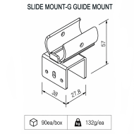 Supporto per tubi scorrevoli tipo SM-2810G - 2