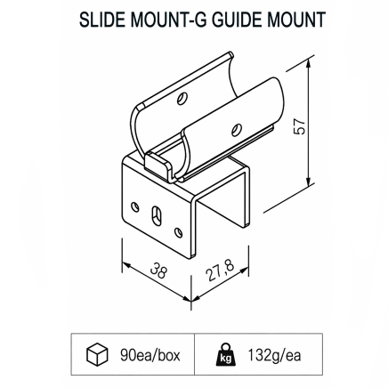 Supporto per tubi scorrevoli tipo SM-2810G - 2