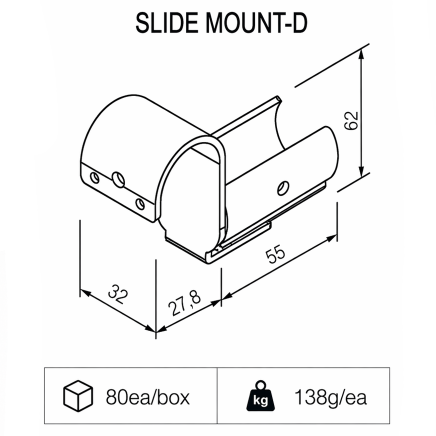 Supporto per tubi scorrevoli tipo SM-2810D - 2
