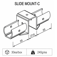 Supporto per tubi scorrevoli tipo SM-2810C - 2