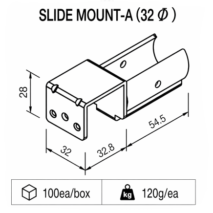 Supporto per tubi scorrevoli tipo SM-2812A - 2