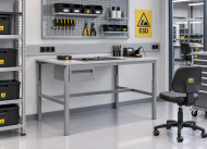 Tavolo antistatico regolabile in altezza Enprag SPESD, 1500 × 700 mm - 2