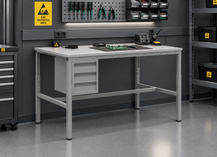 Tavolo antistatico Enprag SPESD, profondità 700 mm (4 modelli) - 2