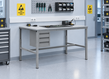 Tavolo antistatico regolabile in altezza Enprag SPESD, 1800 × 700 mm - 2