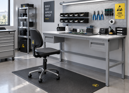 Tavolo antistatico regolabile in altezza Enprag SPESD, 1800 × 700 mm - 2