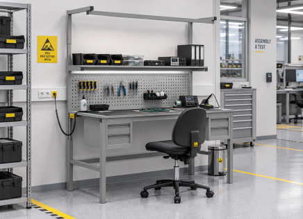 Tavolo antistatico regolabile in altezza Enprag SPEXESD, 1800 × 700 mm - 2