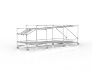 Scaffale dinamico mobile a due livelli