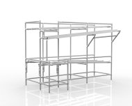 Scaffale dinamico combinato ALUWEL1B per cassette KLT e lamiere - 1