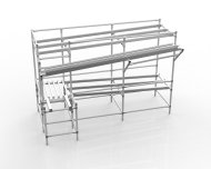 Scaffale dinamico combinato ALUWEL1B per cassette KLT e lamiere - 2